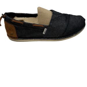 Toms Dark Denim Alpargatas Mens Canvas Suede Heel Slip On Lifestyle Shoe Sz 11